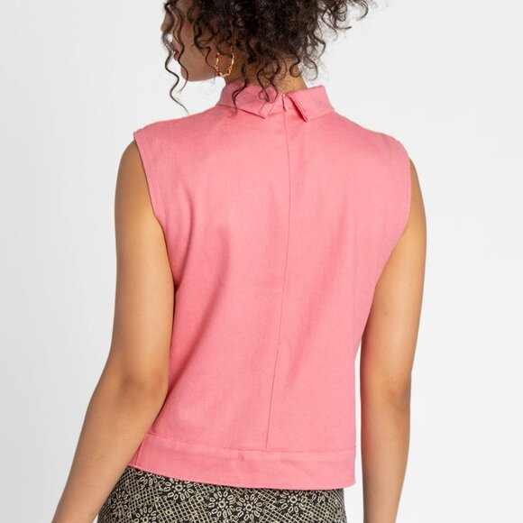 NWT Frances Valentine Colette Wool Shell Pink Size L - Picture 3 of 11